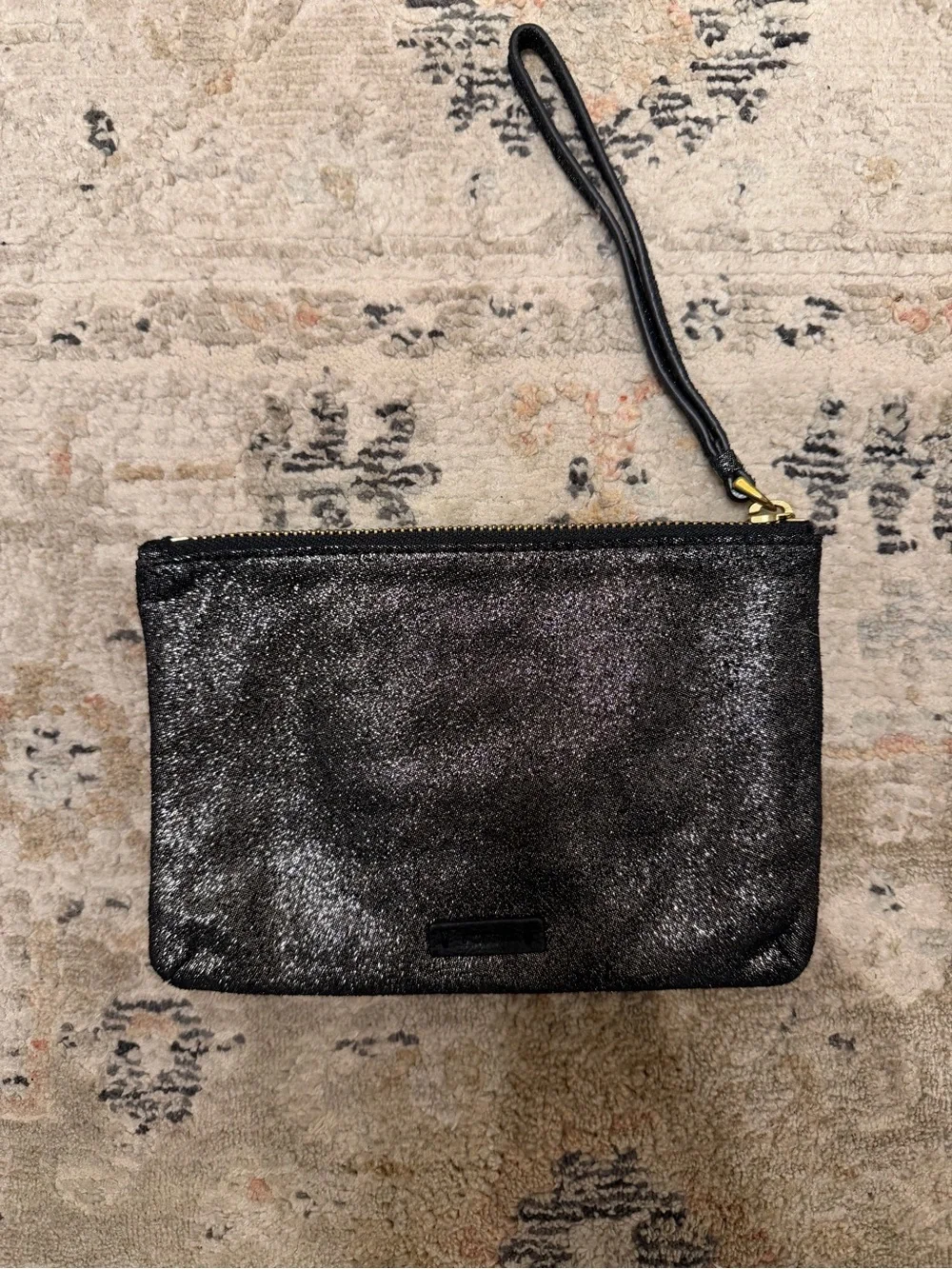 Fossil Sparkle Wristlet Clutch in Black